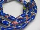 TOKO-BEADS AG114-51N Arrow feather pattern glass bead (42cm/strand) 7~8mm AG114-51N 矢羽模様とんぼ玉（約42cm/連のみ） 7~8mm Asian bead & African bead  Handmade,Lampeork,bead,asia,india,ethnic,parts,accessory,beads とんぼ玉,ビーズ,トンボ玉,アジア,インド,エスニック,手作り,パーツ,アクセサリー