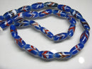 TOKO-BEADS AG114-54N Arrow feather pattern glass bead (42cm/strand) 7~9mm AG114-54N 矢羽模様とんぼ玉（約42cm/連のみ） 7~9mm Asian bead & African bead  Handmade,Lampeork,bead,asia,india,ethnic,parts,accessory,beads とんぼ玉,ビーズ,トンボ玉,アジア,インド,エスニック,手作り,パーツ,アクセサリー