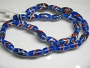 TOKO-BEADS AG114-56N Arrow feather pattern glass bead (42cm/strand) 7~9mm AG114-56N 矢羽模様とんぼ玉（約42cm/連のみ） 7~9mm Asian bead & African bead  Handmade,Lampeork,bead,asia,india,ethnic,parts,accessory,beads とんぼ玉,ビーズ,トンボ玉,アジア,インド,エスニック,手作り,パーツ,アクセサリー