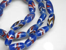 TOKO-BEADS AG114-56N Arrow feather pattern glass bead (42cm/strand) 7~9mm AG114-56N 矢羽模様とんぼ玉（約42cm/連のみ） 7~9mm Asian bead & African bead  Handmade,Lampeork,bead,asia,india,ethnic,parts,accessory,beads とんぼ玉,ビーズ,トンボ玉,アジア,インド,エスニック,手作り,パーツ,アクセサリー