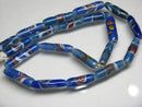 TOKO-BEADS AG114-58N Arrow feather pattern glass bead (42cm/strand) 6~7mm AG114-58N 矢羽模様とんぼ玉（約42cm/連のみ） 6~7mm Asian bead & African bead  Handmade,Lampeork,bead,asia,india,ethnic,parts,accessory,beads とんぼ玉,ビーズ,トンボ玉,アジア,インド,エスニック,手作り,パーツ,アクセサリー