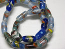 TOKO-BEADS AG114-63N Arrow feather pattern glass bead (42cm/strand) 6~9mm AG114-63N 矢羽模様とんぼ玉（約42cm/連のみ） 6~9mm Asian bead & African bead  Handmade,Lampeork,bead,asia,india,ethnic,parts,accessory,beads とんぼ玉,ビーズ,トンボ玉,アジア,インド,エスニック,手作り,パーツ,アクセサリー