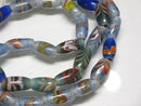 TOKO-BEADS AG114-64N Arrow feather pattern glass bead (42cm/strand) 6~7mm AG114-64N 矢羽模様とんぼ玉（約42cm/連のみ） 6~7mm Asian bead & African bead  Handmade,Lampeork,bead,asia,india,ethnic,parts,accessory,beads とんぼ玉,ビーズ,トンボ玉,アジア,インド,エスニック,手作り,パーツ,アクセサリー