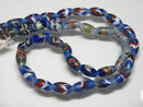 TOKO-BEADS AG114-65N Arrow feather pattern glass bead (42cm/strand) 6.5~9mm AG114-65N 矢羽模様とんぼ玉（約42cm/連のみ） 6.5~9mm Asian bead & African bead  Handmade,Lampeork,bead,asia,india,ethnic,parts,accessory,beads とんぼ玉,ビーズ,トンボ玉,アジア,インド,エスニック,手作り,パーツ,アクセサリー