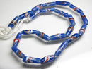TOKO-BEADS AG114-67N Arrow feather pattern glass bead (42cm/strand) 8~9mm AG114-67N 矢羽模様とんぼ玉（約42cm/連のみ） 8~9mm Asian bead & African bead  Handmade,Lampeork,bead,asia,india,ethnic,parts,accessory,beads とんぼ玉,ビーズ,トンボ玉,アジア,インド,エスニック,手作り,パーツ,アクセサリー