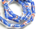 TOKO-BEADS AG114-68N Arrow feather pattern glass bead (42cm/strand) 6~8mm AG114-68N 矢羽模様とんぼ玉（約42cm/連のみ） 6~8mm Asian bead & African bead  Handmade,Lampeork,bead,asia,india,ethnic,parts,accessory,beads とんぼ玉,ビーズ,トンボ玉,アジア,インド,エスニック,手作り,パーツ,アクセサリー