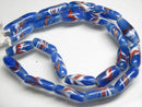 TOKO-BEADS AG114-69N Arrow feather pattern glass bead (42cm/strand) 6.5~9mm AG114-69N 矢羽模様とんぼ玉（約42cm/連のみ） 6.5~9mm Asian bead & African bead  Handmade,Lampeork,bead,asia,india,ethnic,parts,accessory,beads とんぼ玉,ビーズ,トンボ玉,アジア,インド,エスニック,手作り,パーツ,アクセサリー