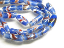 TOKO-BEADS AG114-71N Arrow feather pattern glass bead (42cm/strand) 6~8.5mm AG114-71N 矢羽模様とんぼ玉（約42cm/連のみ） 6~8.5mm Asian bead & African bead  Handmade,Lampeork,bead,asia,india,ethnic,parts,accessory,beads とんぼ玉,ビーズ,トンボ玉,アジア,インド,エスニック,手作り,パーツ,アクセサリー