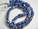 TOKO-BEADS AG114-74N Arrow feather pattern glass bead (42cm/strand) 7~9mm AG114-74N 矢羽模様とんぼ玉（約42cm/連のみ） 7~9mm Asian bead & African bead  Handmade,Lampeork,bead,asia,india,ethnic,parts,accessory,beads とんぼ玉,ビーズ,トンボ玉,アジア,インド,エスニック,手作り,パーツ,アクセサリー