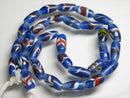 TOKO-BEADS AG114-75N Arrow feather pattern glass bead (42cm/strand) 7~8mm AG114-75N 矢羽模様とんぼ玉（約42cm/連のみ） 7~8mm Asian bead & African bead  Handmade,Lampeork,bead,asia,india,ethnic,parts,accessory,beads とんぼ玉,ビーズ,トンボ玉,アジア,インド,エスニック,手作り,パーツ,アクセサリー