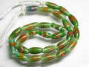 TOKO-BEADS AG114-77N Arrow feather pattern glass bead (42cm/strand) 6~8mm AG114-77N 矢羽模様とんぼ玉（約42cm/連のみ） 6~8mm Asian bead & African bead  Handmade,Lampeork,bead,asia,india,ethnic,parts,accessory,beads とんぼ玉,ビーズ,トンボ玉,アジア,インド,エスニック,手作り,パーツ,アクセサリー