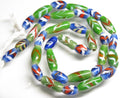 TOKO-BEADS AG114-79N Arrow feather pattern glass bead (42cm/strand) 6~7.5mm AG114-79N 矢羽模様とんぼ玉（約42cm/連のみ） 6~7.5mm Asian bead & African bead  Handmade,Lampeork,bead,asia,india,ethnic,parts,accessory,beads とんぼ玉,ビーズ,トンボ玉,アジア,インド,エスニック,手作り,パーツ,アクセサリー