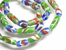 TOKO-BEADS AG114-79N Arrow feather pattern glass bead (42cm/strand) 6~7.5mm AG114-79N 矢羽模様とんぼ玉（約42cm/連のみ） 6~7.5mm Asian bead & African bead  Handmade,Lampeork,bead,asia,india,ethnic,parts,accessory,beads とんぼ玉,ビーズ,トンボ玉,アジア,インド,エスニック,手作り,パーツ,アクセサリー