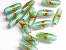 TOKO-BEADS AG115-18S Arrow feather pattern glass bead 7~8mm AG115-18S 矢羽模様とんぼ玉 7~8mm Asian bead & African bead  Handmade,Lampeork,bead,asia,india,ethnic,parts,accessory,beads とんぼ玉,ビーズ,トンボ玉,アジア,インド,エスニック,手作り,パーツ,アクセサリー