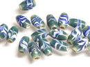 TOKO-BEADS AG115-23S Arrow feather pattern glass bead 7~8mm AG115-23S 矢羽模様とんぼ玉 7~8mm Asian bead & African bead  Handmade,Lampeork,bead,asia,india,ethnic,parts,accessory,beads とんぼ玉,ビーズ,トンボ玉,アジア,インド,エスニック,手作り,パーツ,アクセサリー