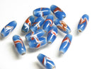 TOKO-BEADS AG115-32S Arrow feather pattern glass bead 7~8mm AG115-32S 矢羽模様とんぼ玉 7~8mm Asian bead & African bead  Handmade,Lampeork,bead,asia,india,ethnic,parts,accessory,beads とんぼ玉,ビーズ,トンボ玉,アジア,インド,エスニック,手作り,パーツ,アクセサリー