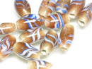 TOKO-BEADS AG115-21S Arrow feather pattern glass bead AG115-21S 矢羽模様とんぼ玉 Asian bead & African bead  Handmade,Lampeork,bead,asia,india,ethnic,parts,accessory,beads とんぼ玉,ビーズ,トンボ玉,アジア,インド,エスニック,手作り,パーツ,アクセサリー