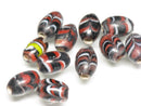TOKO-BEADS AG115-23S Arrow feather pattern glass bead AG115-23S 矢羽模様とんぼ玉 Asian bead & African bead  Handmade,Lampeork,bead,asia,india,ethnic,parts,accessory,beads とんぼ玉,ビーズ,トンボ玉,アジア,インド,エスニック,手作り,パーツ,アクセサリー