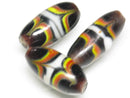 TOKO-BEADS AG115-27S Arrow feather pattern glass bead AG115-27S 矢羽模様とんぼ玉 Asian bead & African bead  Handmade,Lampeork,bead,asia,india,ethnic,parts,accessory,beads とんぼ玉,ビーズ,トンボ玉,アジア,インド,エスニック,手作り,パーツ,アクセサリー