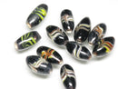 TOKO-BEADS AG115-25S Arrow feather pattern glass bead AG115-25S 矢羽模様とんぼ玉 Asian bead & African bead  Handmade,Lampeork,bead,asia,india,ethnic,parts,accessory,beads とんぼ玉,ビーズ,トンボ玉,アジア,インド,エスニック,手作り,パーツ,アクセサリー