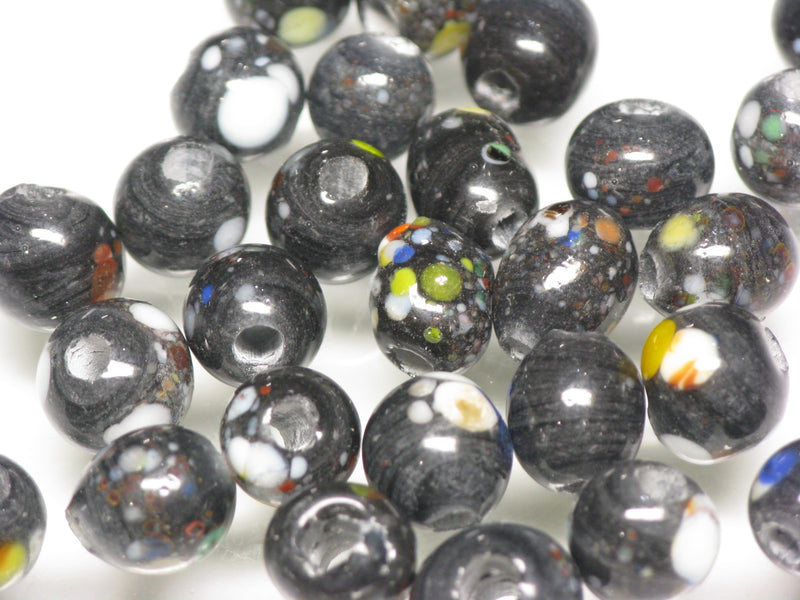 TOKO-BEADS AG121-03S Spray dot glass bead 7.5~8.5mm AG121-03S スプレイ・ドット柄小粒とんぼ玉 7.5~8.5mm Asian bead & African bead  Handmade,Lampeork,bead,asia,india,ethnic,parts,accessory,beads とんぼ玉,ビーズ,トンボ玉,アジア,インド,エスニック,手作り,パーツ,アクセサリー