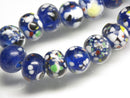 TOKO-BEADS AG121-05N Spray dot glass bead (strand) 11mm AG121-05N スプレイ・ドット柄小粒とんぼ玉（連） 11mm Asian bead & African bead  Handmade,Lampeork,bead,asia,india,ethnic,parts,accessory,beads とんぼ玉,ビーズ,トンボ玉,アジア,インド,エスニック,手作り,パーツ,アクセサリー