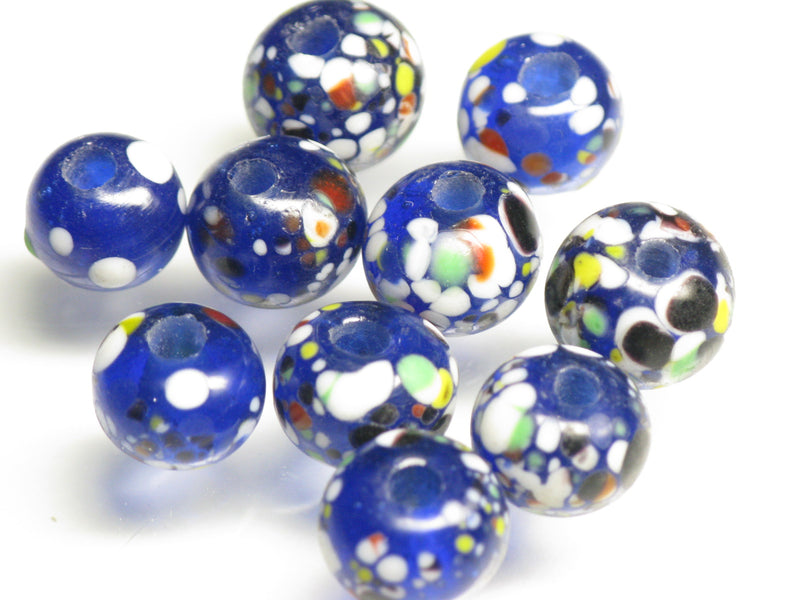 TOKO-BEADS AG121-05S Spray dot glass bead 11mm AG121-05S スプレイ・ドット柄小粒とんぼ玉 11mm Asian bead & African bead  Handmade,Lampeork,bead,asia,india,ethnic,parts,accessory,beads とんぼ玉,ビーズ,トンボ玉,アジア,インド,エスニック,手作り,パーツ,アクセサリー