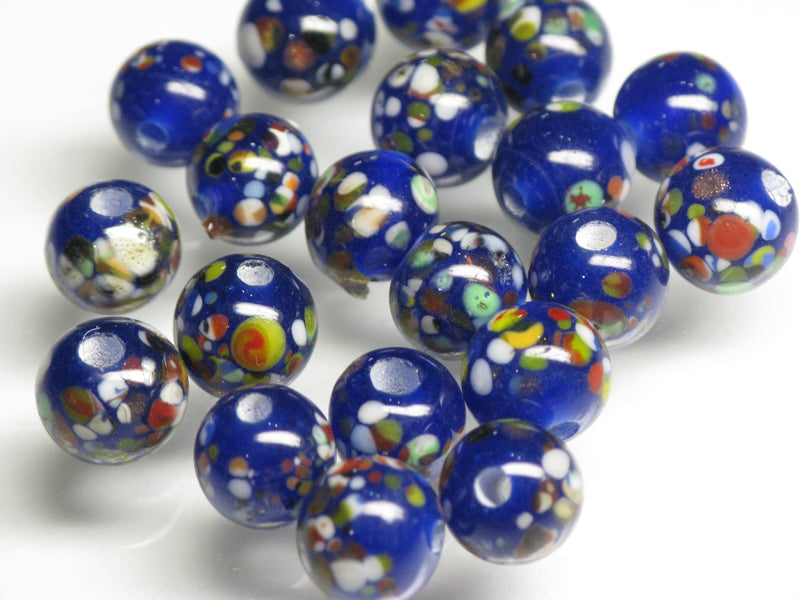 TOKO-BEADS AG121-08S Spray dot glass bead 8~8.5mm AG121-08S スプレイ・ドット柄小粒とんぼ玉 8~8.5mm Asian bead & African bead  Handmade,Lampeork,bead,asia,india,ethnic,parts,accessory,beads とんぼ玉,ビーズ,トンボ玉,アジア,インド,エスニック,手作り,パーツ,アクセサリー