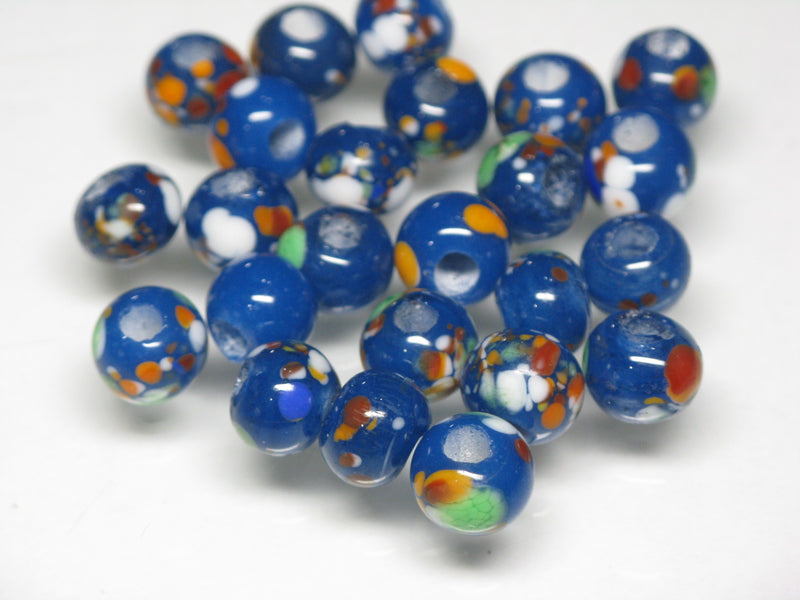 TOKO-BEADS AG121-09S Spray dot glass bead 8~9mm AG121-09S スプレイ・ドット柄小粒とんぼ玉 8~9mm Asian bead & African bead  Handmade,Lampeork,bead,asia,india,ethnic,parts,accessory,beads とんぼ玉,ビーズ,トンボ玉,アジア,インド,エスニック,手作り,パーツ,アクセサリー