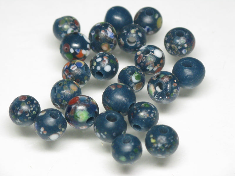 TOKO-BEADS AG121-10S Spray dot glass bead 7~8mm AG121-10S スプレイ・ドット柄小粒とんぼ玉 7~8mm Asian bead & African bead  Handmade,Lampeork,bead,asia,india,ethnic,parts,accessory,beads とんぼ玉,ビーズ,トンボ玉,アジア,インド,エスニック,手作り,パーツ,アクセサリー