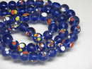 TOKO-BEADS AG121-12N Spray dot glass bead (strand) 7~8mm AG121-12N スプレイ・ドット柄小粒とんぼ玉（連） 7~8mm Asian bead & African bead  Handmade,Lampeork,bead,asia,india,ethnic,parts,accessory,beads とんぼ玉,ビーズ,トンボ玉,アジア,インド,エスニック,手作り,パーツ,アクセサリー
