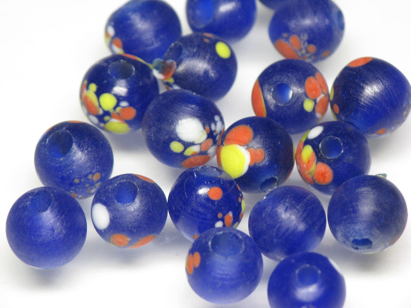 TOKO-BEADS AG121-12S Spray dot glass bead 7~8mm AG121-12S スプレイ・ドット柄小粒とんぼ玉 7~8mm Asian bead & African bead  Handmade,Lampeork,bead,asia,india,ethnic,parts,accessory,beads とんぼ玉,ビーズ,トンボ玉,アジア,インド,エスニック,手作り,パーツ,アクセサリー