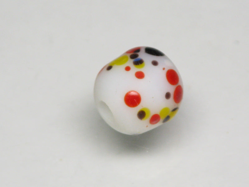 TOKO-BEADS AG121-18S Spray dot glass bead 8~9.5mm AG121-18S スプレイ・ドット柄小粒とんぼ玉 8~9.5mm Asian bead & African bead  Handmade,Lampeork,bead,asia,india,ethnic,parts,accessory,beads とんぼ玉,ビーズ,トンボ玉,アジア,インド,エスニック,手作り,パーツ,アクセサリー