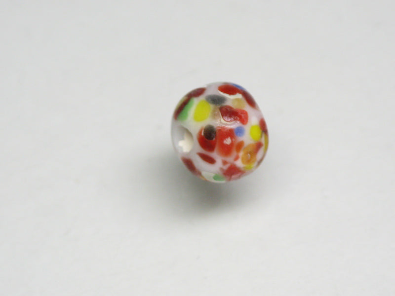 TOKO-BEADS AG121-21S Spray dot glass bead 7.5~8.5mm AG121-21S スプレイ・ドット柄小粒とんぼ玉 7.5~8.5mm Asian bead & African bead  Handmade,Lampeork,bead,asia,india,ethnic,parts,accessory,beads とんぼ玉,ビーズ,トンボ玉,アジア,インド,エスニック,手作り,パーツ,アクセサリー