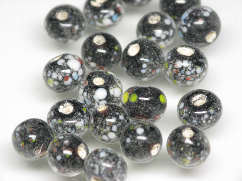 TOKO-BEADS AG121-25S Spray dot glass bead 7.5~8.5mm AG121-25S スプレイ・ドット柄小粒とんぼ玉 7.5~8.5mm Asian bead & African bead  Handmade,Lampeork,bead,asia,india,ethnic,parts,accessory,beads とんぼ玉,ビーズ,トンボ玉,アジア,インド,エスニック,手作り,パーツ,アクセサリー