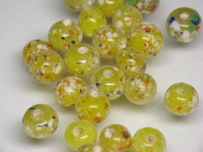 TOKO-BEADS AG121-28S Spray dot glass bead 7mm AG121-28S スプレイ・ドット柄小粒とんぼ玉 7mm Asian bead & African bead  Handmade,Lampeork,bead,asia,india,ethnic,parts,accessory,beads とんぼ玉,ビーズ,トンボ玉,アジア,インド,エスニック,手作り,パーツ,アクセサリー