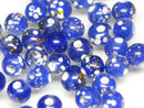 TOKO-BEADS AG121-29S Spray dot glass bead 7mm AG121-29S スプレイ・ドット柄小粒とんぼ玉 7mm Asian bead & African bead  Handmade,Lampeork,bead,asia,india,ethnic,parts,accessory,beads とんぼ玉,ビーズ,トンボ玉,アジア,インド,エスニック,手作り,パーツ,アクセサリー