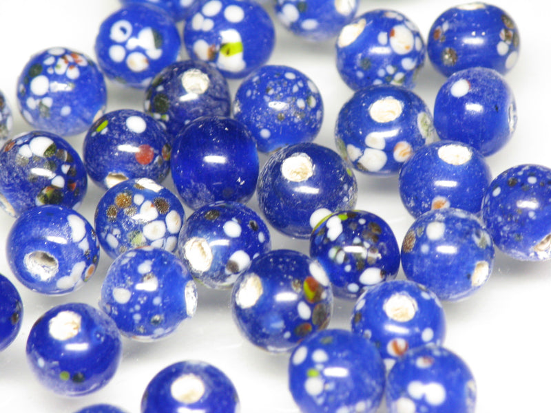 TOKO-BEADS AG121-29S Spray dot glass bead 7mm AG121-29S スプレイ・ドット柄小粒とんぼ玉 7mm Asian bead & African bead  Handmade,Lampeork,bead,asia,india,ethnic,parts,accessory,beads とんぼ玉,ビーズ,トンボ玉,アジア,インド,エスニック,手作り,パーツ,アクセサリー