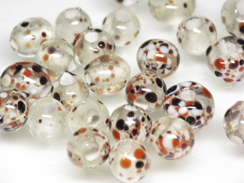 TOKO-BEADS AG121-35S Spray dot glass bead 7~8mm AG121-35S スプレイ・ドット柄小粒とんぼ玉 7~8mm Asian bead & African bead  Handmade,Lampeork,bead,asia,india,ethnic,parts,accessory,beads とんぼ玉,ビーズ,トンボ玉,アジア,インド,エスニック,手作り,パーツ,アクセサリー