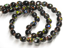 TOKO-BEADS | TOKO-BEADS |AG121-46N スプレイドット柄とんぼ玉（連のみ） 8~9mm | TOKO-BEADS |AG121-46N Spray dot glass bead (Strand only) 8~9mm Asian bead & African bead  Handmade,Lampeork,bead,asia,india,ethnic,parts,accessory,beads とんぼ玉,ビーズ,トンボ玉,アジア,インド,エスニック,手作り,パーツ,アクセサリー