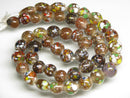 TOKO-BEADS AG122-04N Spray dot glass bead (strand) 7~8mm AG122-04N スプレイ・ドット柄小粒とんぼ玉（連） 7~8mm Asian bead & African bead  Handmade,Lampeork,bead,asia,india,ethnic,parts,accessory,beads とんぼ玉,ビーズ,トンボ玉,アジア,インド,エスニック,手作り,パーツ,アクセサリー