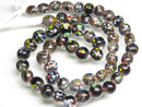 TOKO-BEADS AG122-05N Spray dot glass bead (strand) 6.5~8mm AG122-05N スプレイ・ドット柄小粒とんぼ玉（連） 6.5~8mm Asian bead & African bead  Handmade,Lampeork,bead,asia,india,ethnic,parts,accessory,beads とんぼ玉,ビーズ,トンボ玉,アジア,インド,エスニック,手作り,パーツ,アクセサリー