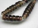 TOKO-BEADS AG134-21N Glass bead (strand) 7~7.5mm AG134-21N トゥイストビーズ（連） 7~7.5mm Asian bead & African bead  Handmade,Lampeork,bead,asia,india,ethnic,parts,accessory,beads とんぼ玉,ビーズ,トンボ玉,アジア,インド,エスニック,手作り,パーツ,アクセサリー