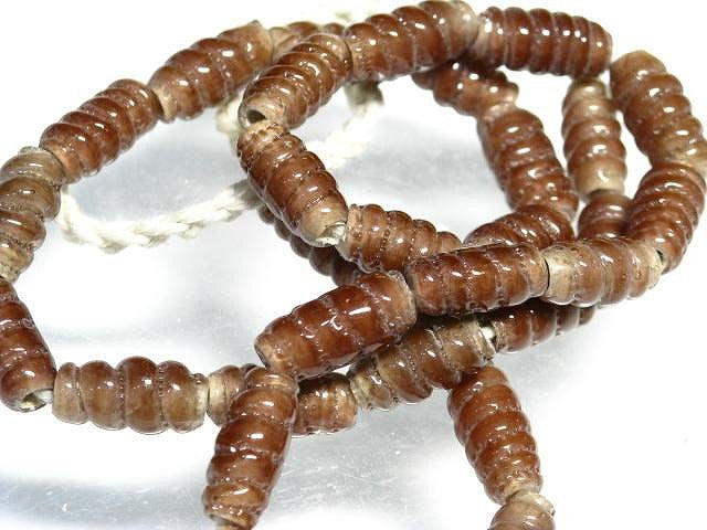 TOKO-BEADS AG134-25N Glass bead (strand) 7mm AG134-25N トゥイストビーズ（連） 7mm Asian bead & African bead  Handmade,Lampeork,bead,asia,india,ethnic,parts,accessory,beads とんぼ玉,ビーズ,トンボ玉,アジア,インド,エスニック,手作り,パーツ,アクセサリー