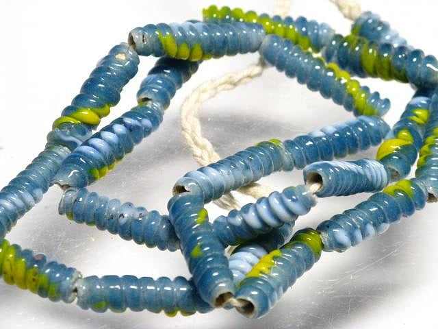 TOKO-BEADS AG135-03N Glass bead (strand) 6mm AG135-03N トゥイストビーズ（連） 6mm Asian bead & African bead  Handmade,Lampeork,bead,asia,india,ethnic,parts,accessory,beads とんぼ玉,ビーズ,トンボ玉,アジア,インド,エスニック,手作り,パーツ,アクセサリー