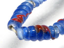 TOKO-BEADS AG135-13N Glass bead (strand) 7mm AG135-13N トゥイストビーズ（連） 7mm Asian bead & African bead  Handmade,Lampeork,bead,asia,india,ethnic,parts,accessory,beads とんぼ玉,ビーズ,トンボ玉,アジア,インド,エスニック,手作り,パーツ,アクセサリー