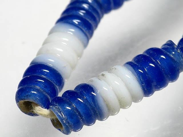 TOKO-BEADS AG135-15N Glass bead (strand) 7mm AG135-15N トゥイストビーズ（連） 7mm Asian bead & African bead  Handmade,Lampeork,bead,asia,india,ethnic,parts,accessory,beads とんぼ玉,ビーズ,トンボ玉,アジア,インド,エスニック,手作り,パーツ,アクセサリー