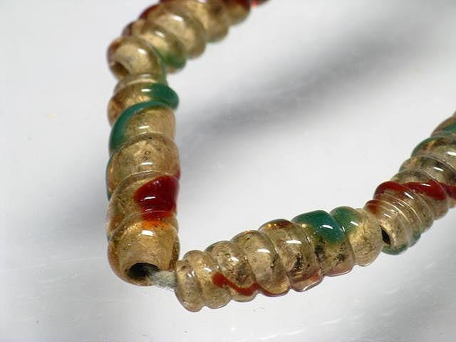 TOKO-BEADS AG135-17N Glass bead (strand) 6mm AG135-17N トゥイストビーズ（連） 6mm Asian bead & African bead  Handmade,Lampeork,bead,asia,india,ethnic,parts,accessory,beads とんぼ玉,ビーズ,トンボ玉,アジア,インド,エスニック,手作り,パーツ,アクセサリー
