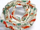 TOKO-BEADS AG135-18N Glass bead (strand) 6.5mm AG135-18N トゥイストビーズ（連） 6.5mm Asian bead & African bead  Handmade,Lampeork,bead,asia,india,ethnic,parts,accessory,beads とんぼ玉,ビーズ,トンボ玉,アジア,インド,エスニック,手作り,パーツ,アクセサリー