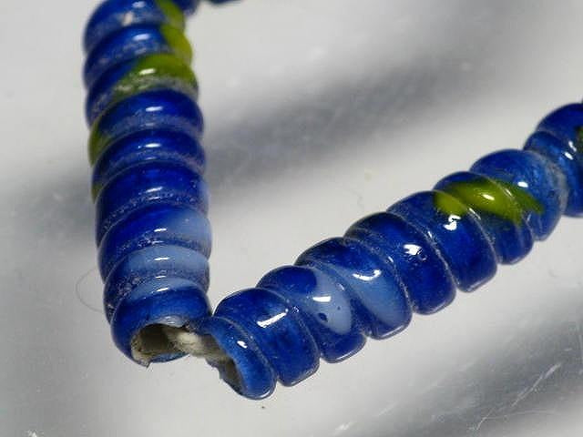 TOKO-BEADS AG135-19N Glass bead (strand) 6.5mm AG135-19N トゥイストビーズ（連） 6.5mm Asian bead & African bead  Handmade,Lampeork,bead,asia,india,ethnic,parts,accessory,beads とんぼ玉,ビーズ,トンボ玉,アジア,インド,エスニック,手作り,パーツ,アクセサリー